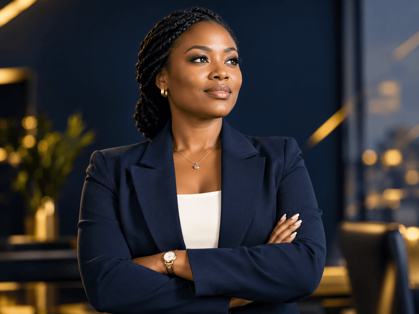 Professionnelle africaine en contexte de travail